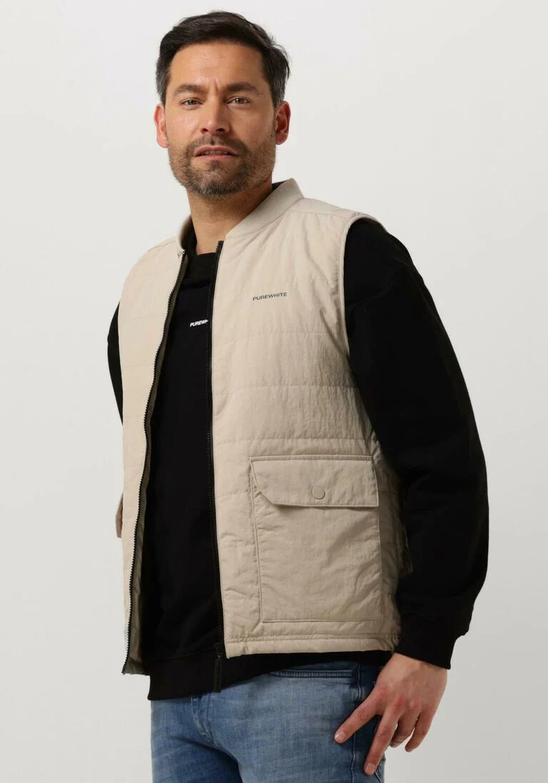 PUREWHITE zand purewhite bodywarmer light padded bodywarmer