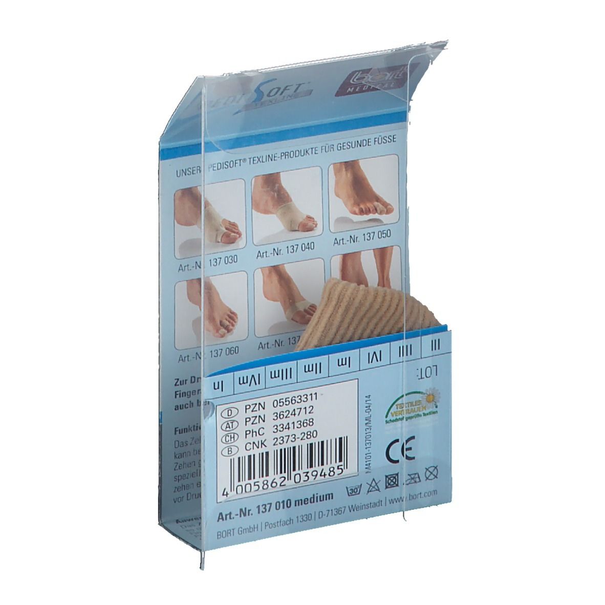 BORT PediSoft® TexLine Zehen-/Fingerschutz-Pad Gr. M