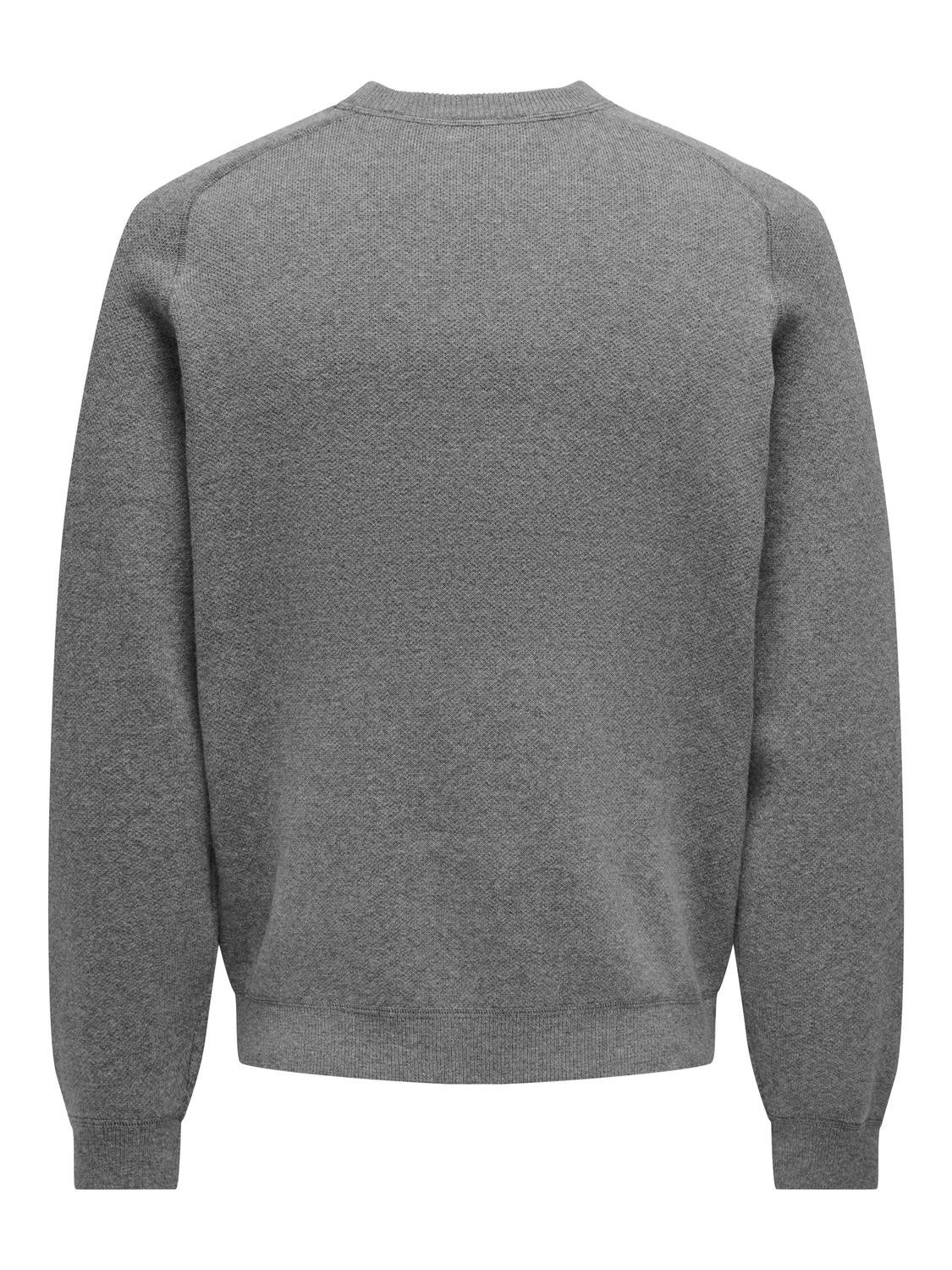 ONSPIN Pullover Medium Grey Melange