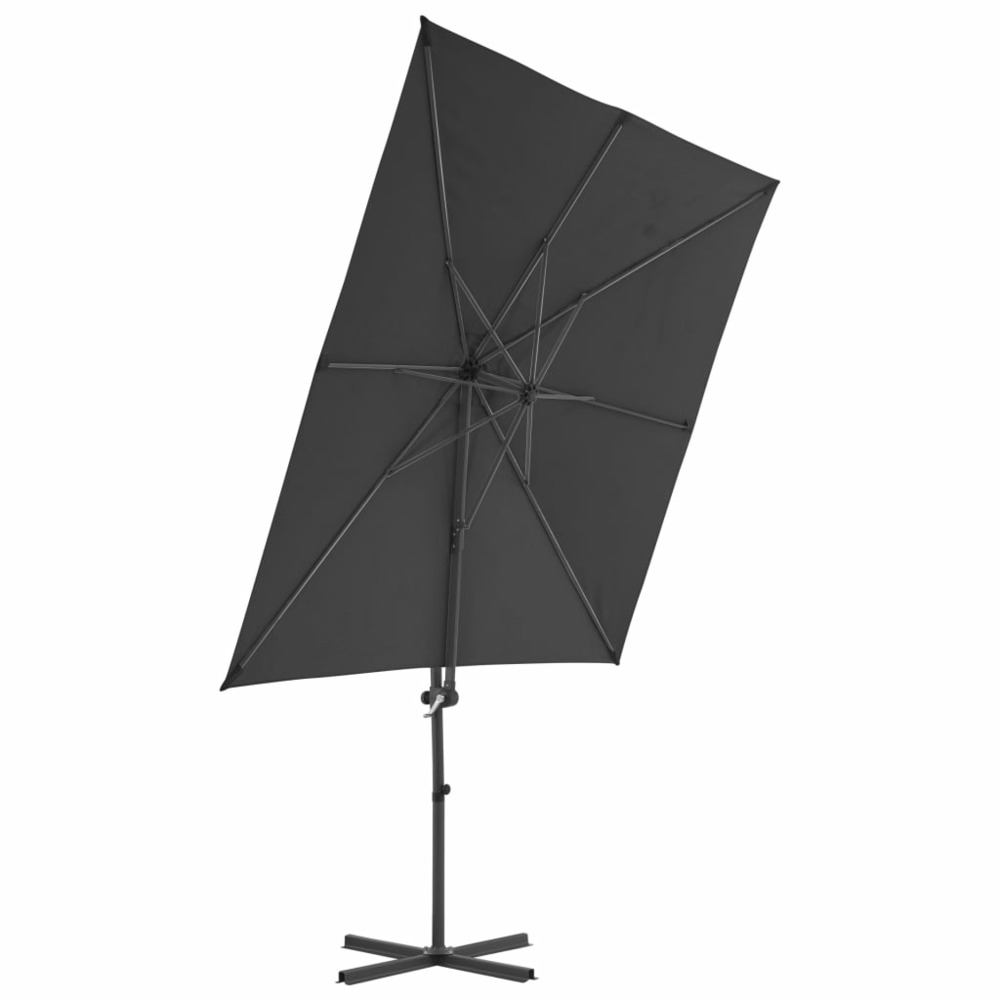 Parasol avec base portable 2,5 x 2,5 m anthracite