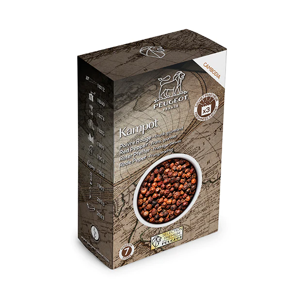 Poivre rouge Kampot 3 x 20g Peugeot