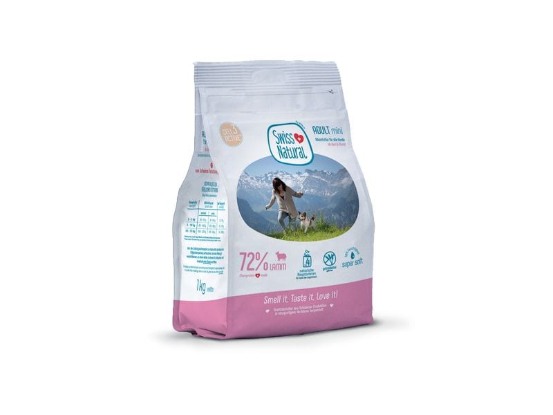 Swiss Natural Halbfeuchtfutter Soft Adult Mini Lamm & Karto Alleinfuttermittel Soft Mini für ausgewachsene (kleinere) Hunde