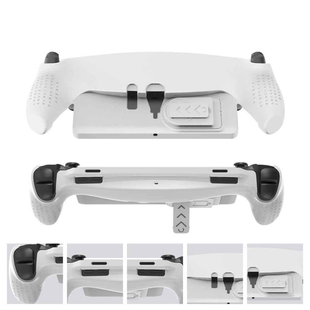 Sony PlayStation Portal Remote Player Controller Silikon Case Schutzhülle mit Kickstand Halterung (Hart) - Weiss