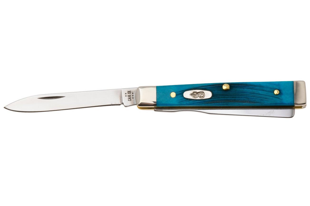 Case Baby Doc Caribbean Blue Bone, Sawcut Jig, 25582, 6282SP SS zakmes