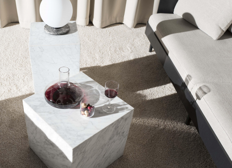 Audo Copenhagen Wine Breather decanteerkaraf transparant/staal