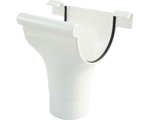Marley ronde kunststof gootuitloop, verkeerswit RAL 9016, DN 125/105 mm