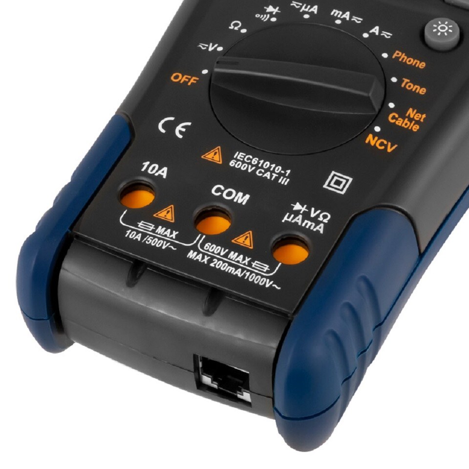 PCE LAN Tester PCE-LT 12 Amperemeter kontaktlose Spannungserkennung Messgerät