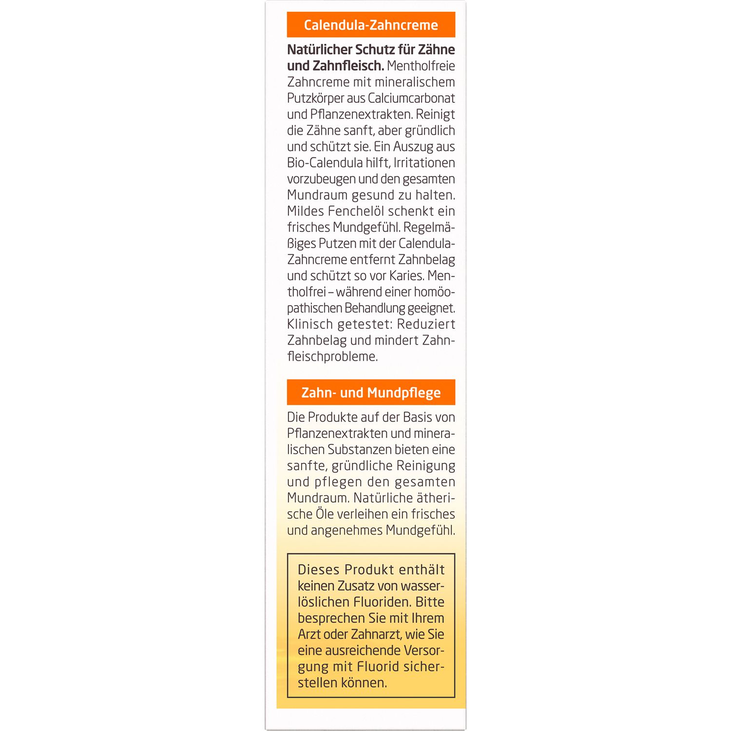 Weleda Calendula-Zahncreme - mit mineralischem Putzkörper reinigt die Zähne sanft & gründlich