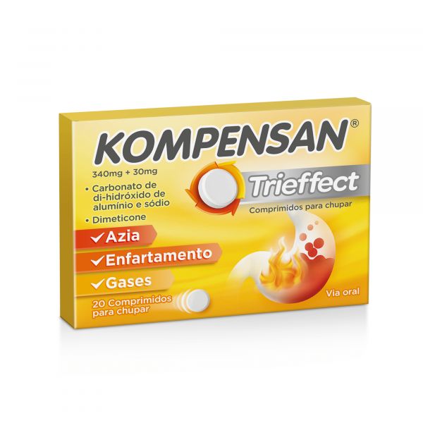 Kompensan-S Comprimidos p/ Chupar 340mg   30mg 20 Unidades