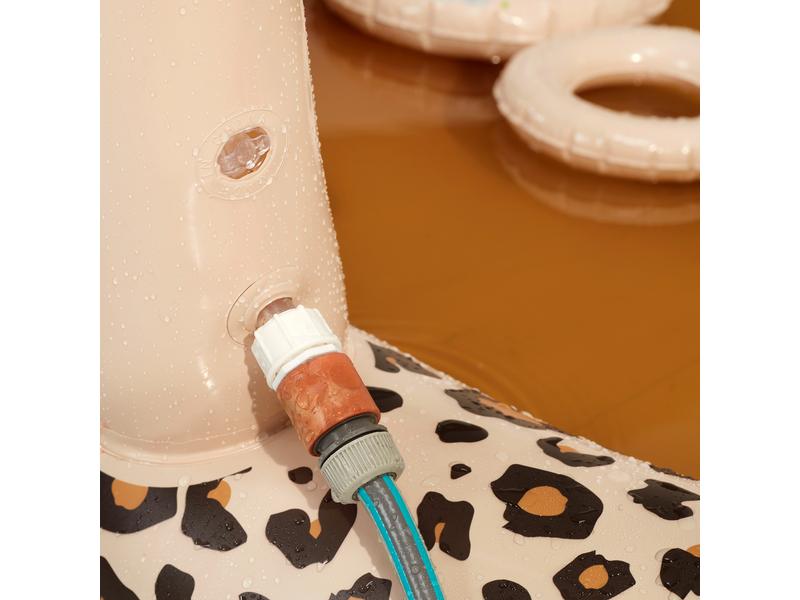 Swim Essentials Planschbecken Beige Leopard Ø 210 cm Aufblasbarer Spielpool