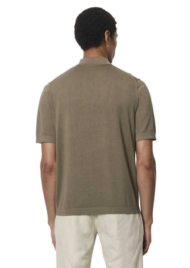 Marc O’Polo Polo shirt, knitted Burnt ash