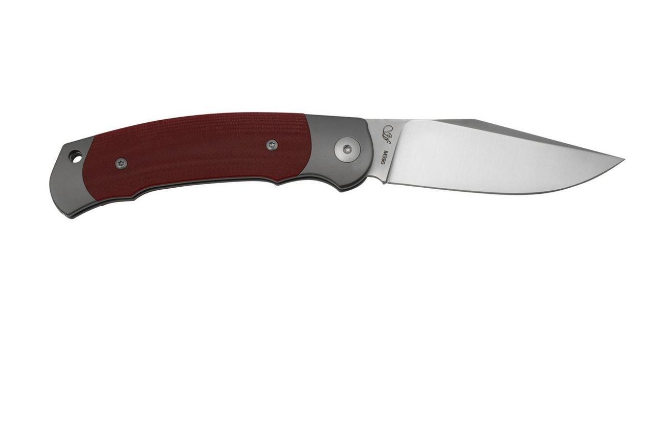 Viper Twin, V6002GR, Satin M390, Red G10 zakmes, Fabrizio Silvestrelli design