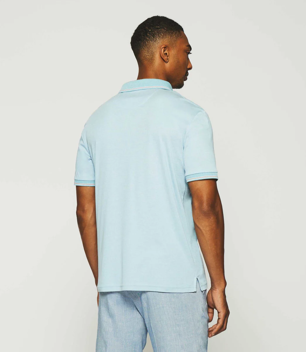 Polo avec broderie bleu ciel GUYOT