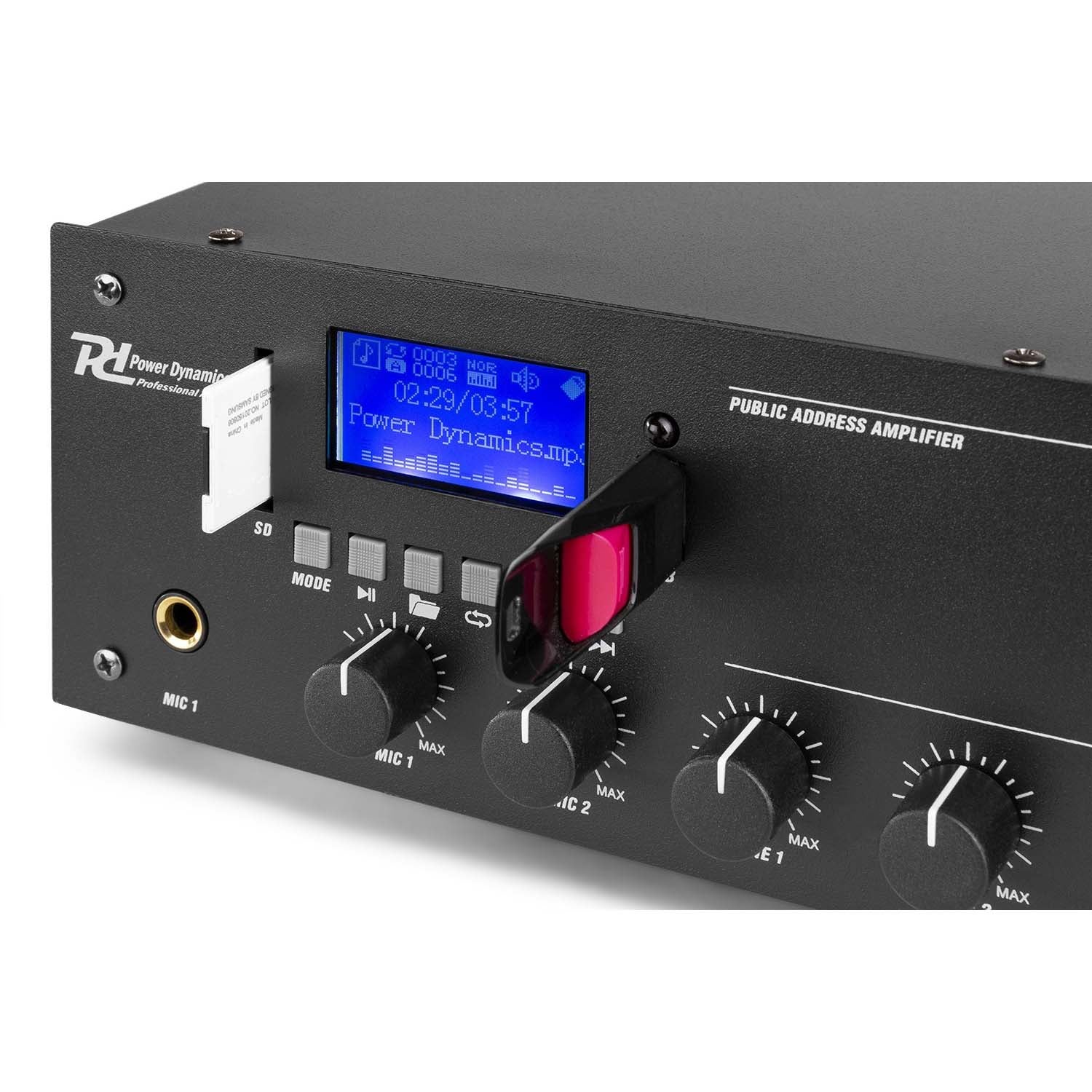 Power Dynamics PPA502 100V/70V & 4/8 Ohm 2-kanaals versterker - 50 Watt