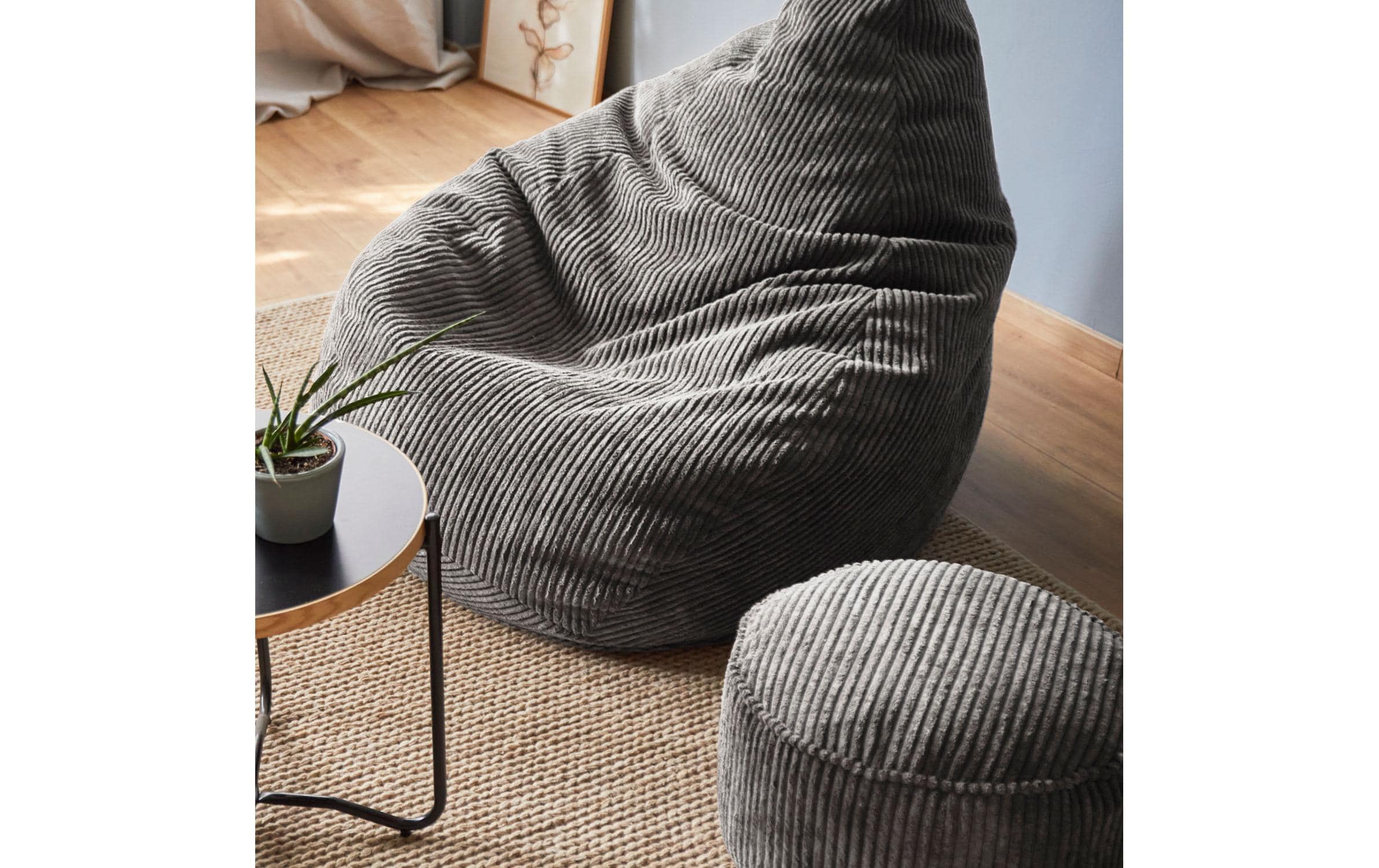 Sitzsack Giant Cord 400 L, Dunkelgrau<br>Sitzsack für innen und aussen