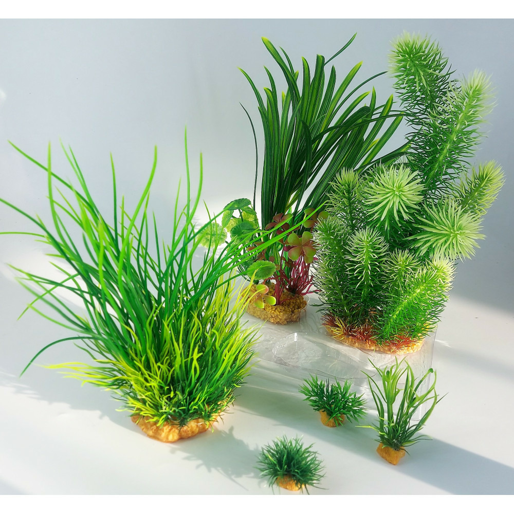 Déco plantkit idro n°3 plantes artificielles 6 pieces h 28 cm décoration d'
