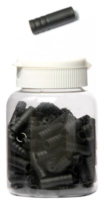 Flacon de 100 Embouts de Gaine de Dérailleur en Plastique Massi 4mm Noir