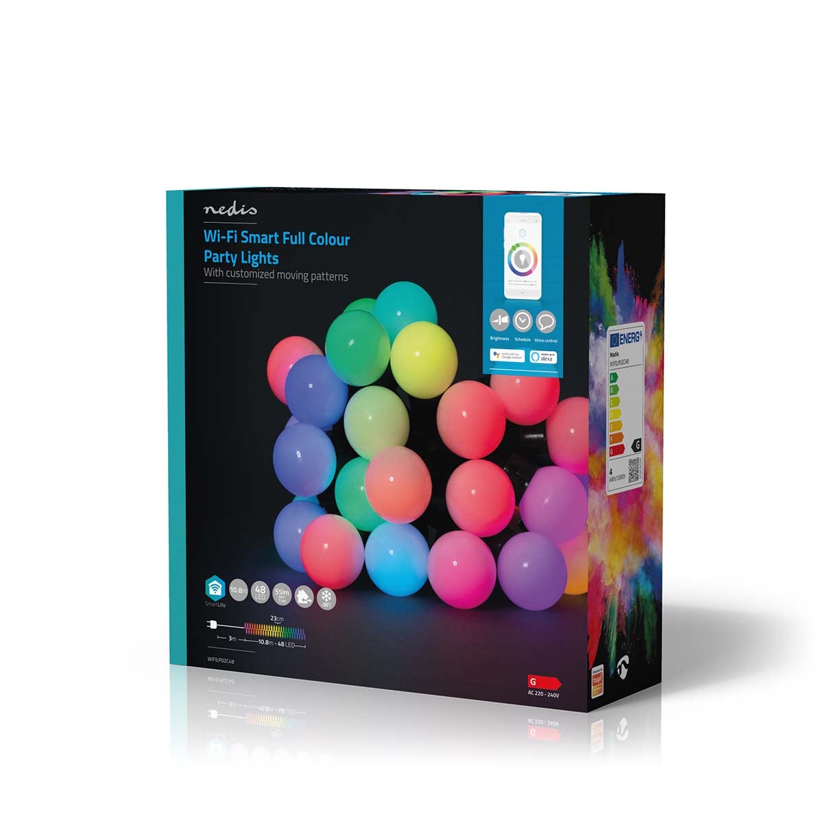 Nedis SmartLife Decoratieve LED lichtslang party lights iOS/Android 10.8 mtr