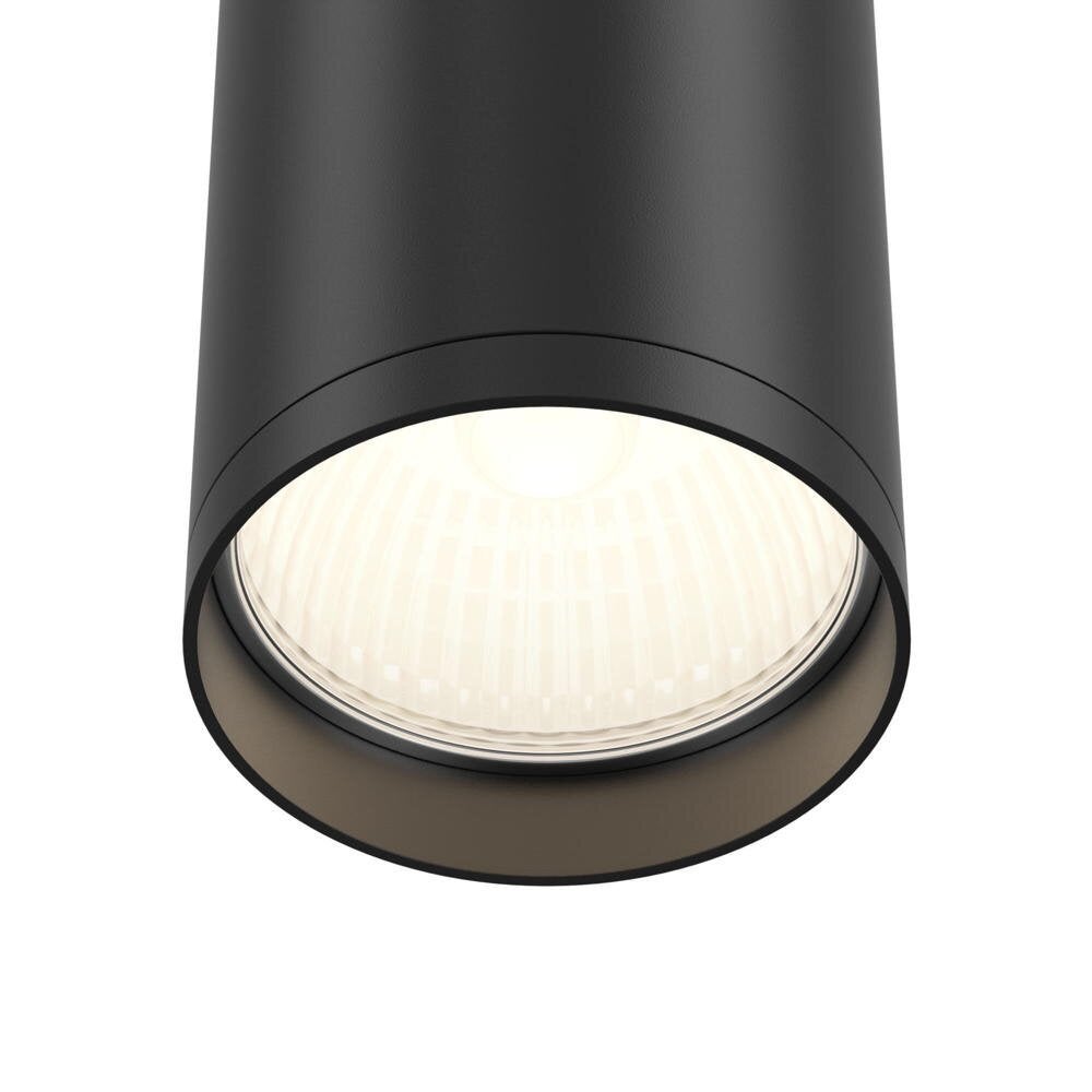 Focus plafondopbouwlamp in zwart GU10 52mm