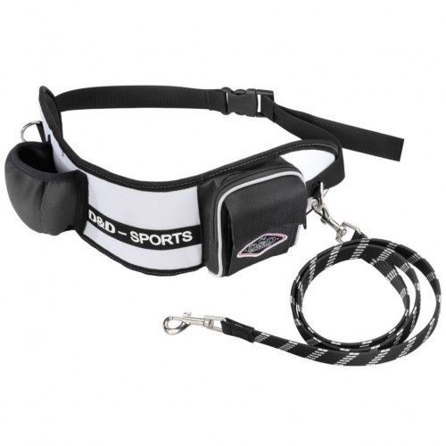 Cinto de quadril branco para cães com guia