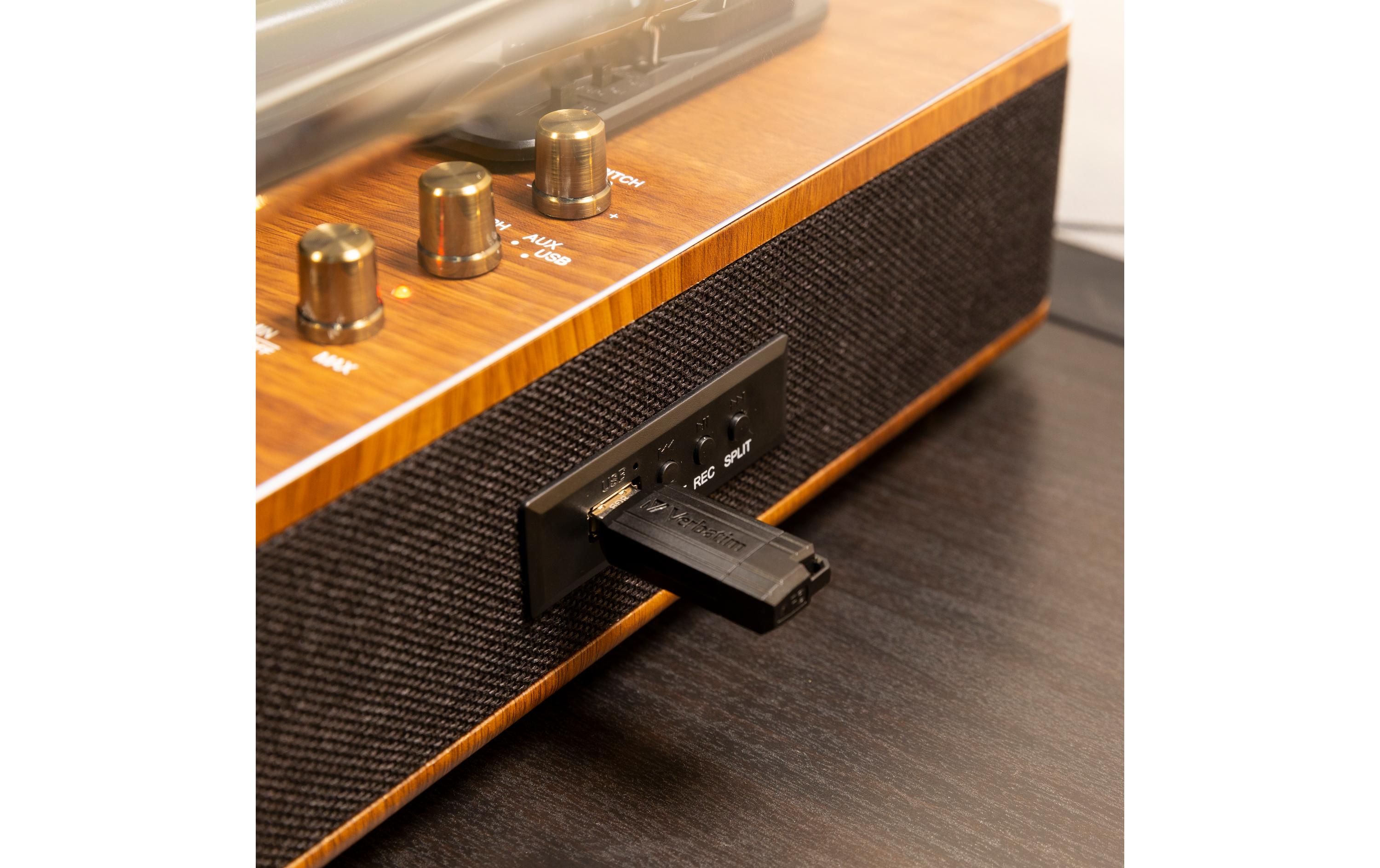 Plattenspieler mit Bluetooth RP162 Braun<br>Retro Plattenspieler mit Bluetooth