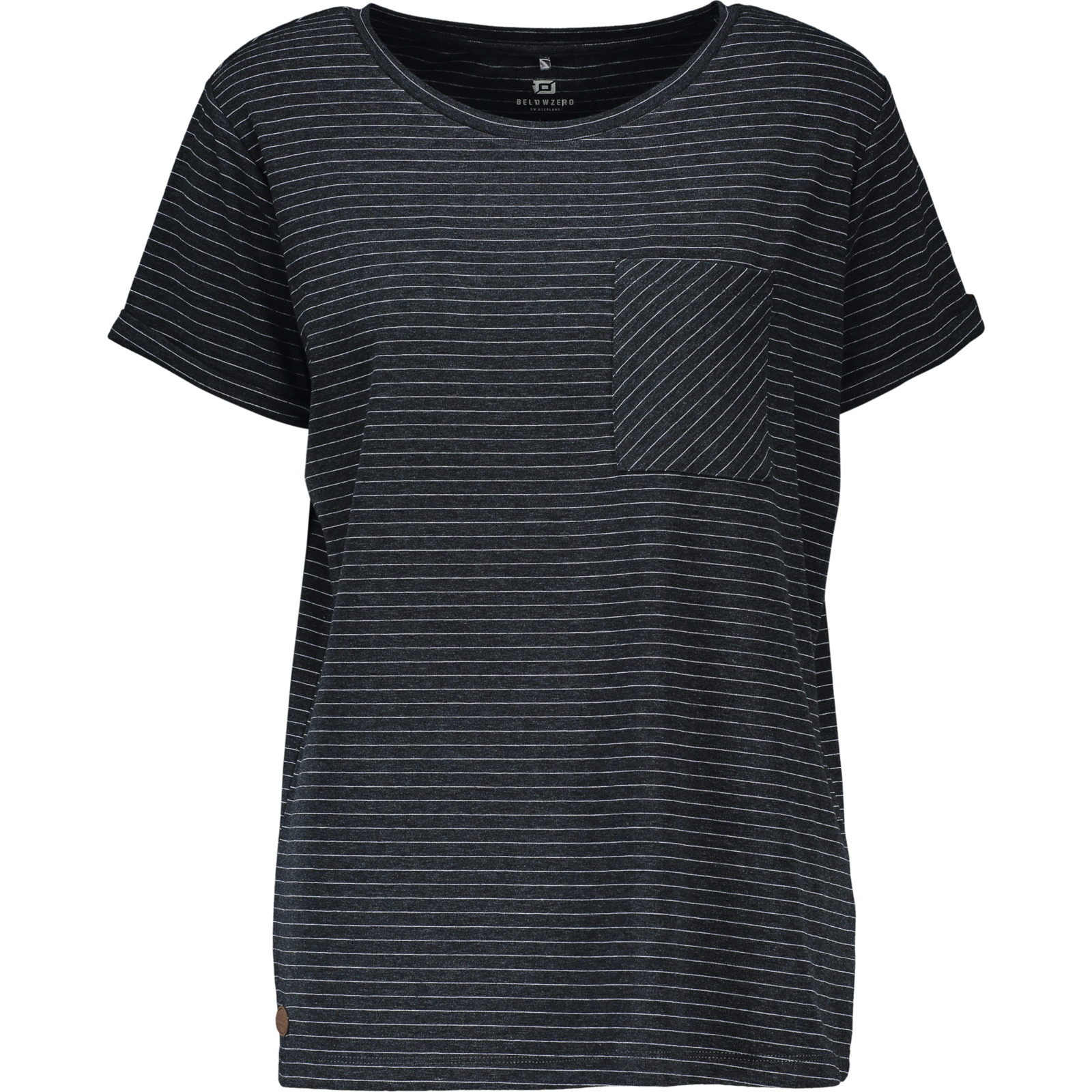 Belowzero Damen-T-Shirt Streifen L, blau