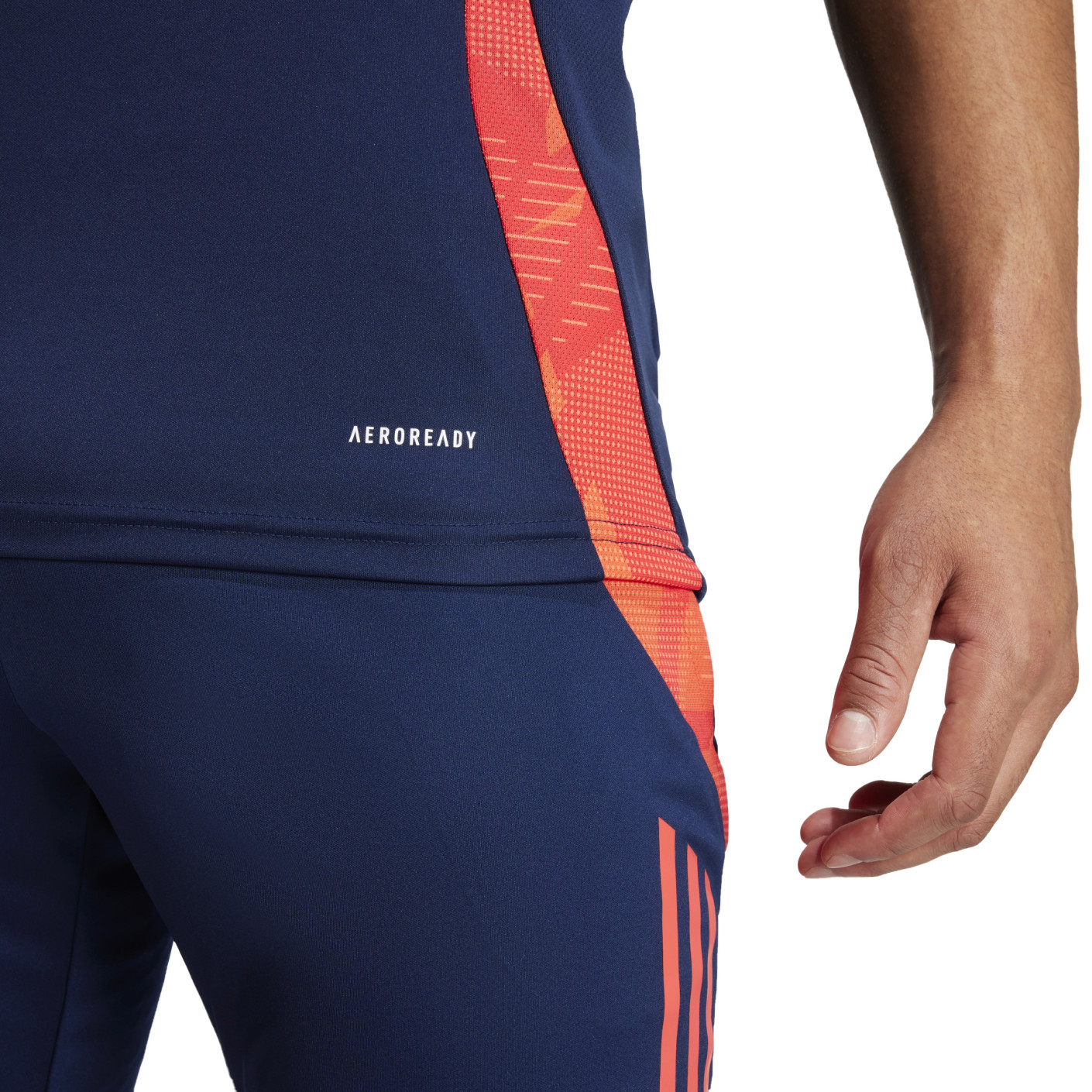 Adidas Manchester United Trainingsshirt 2024-2025 Donkerblauw Rood Zilver