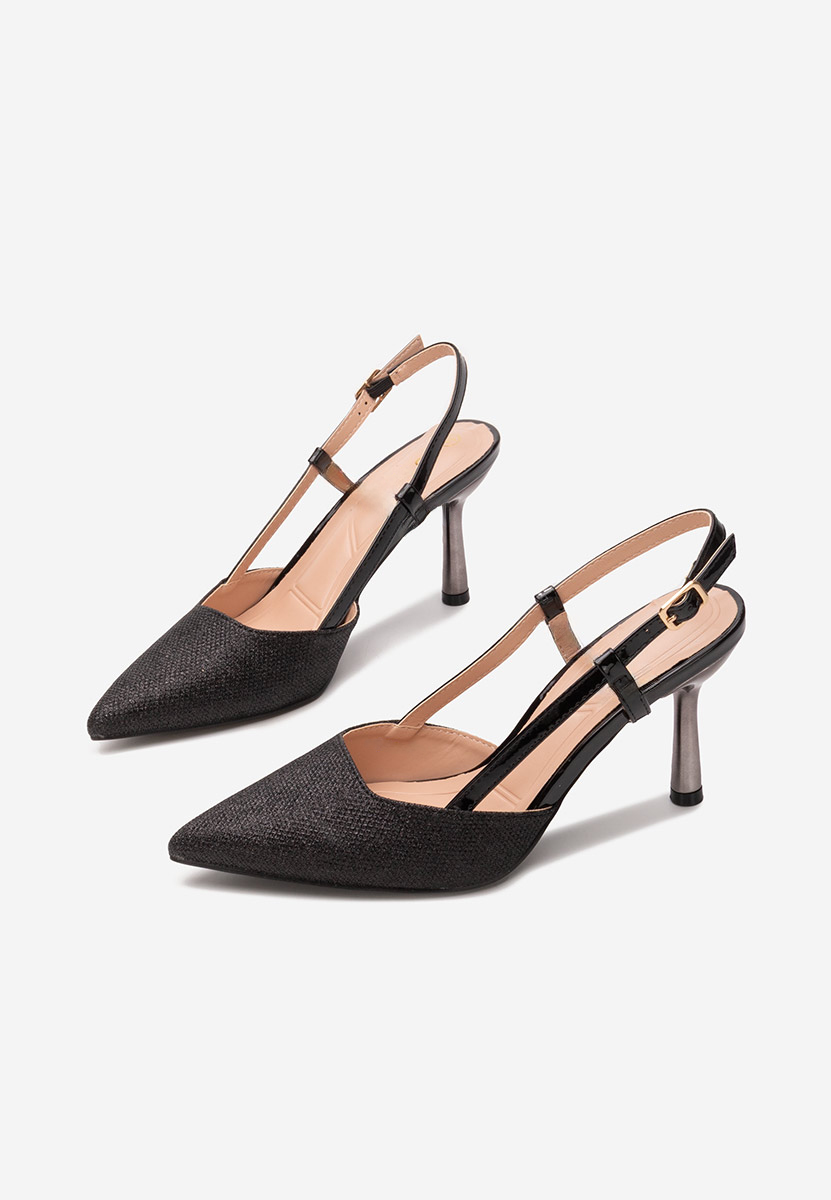 Chaussures slingback noirs Frezia