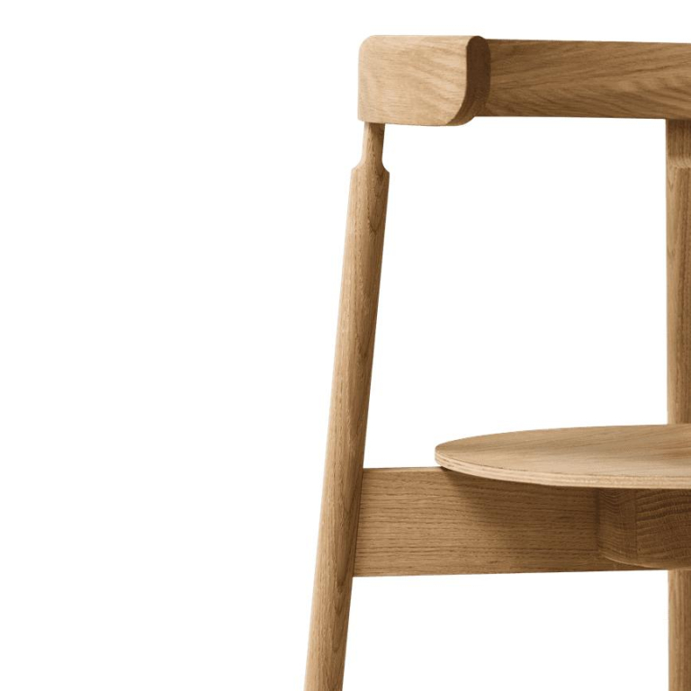 Form&Refine Lunar stoel wit gepigmenteerd eiken