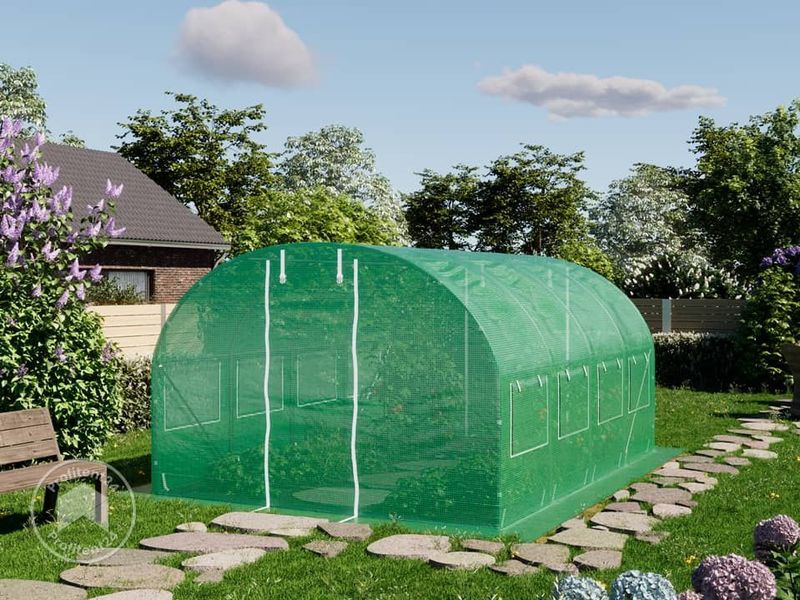 TOOLPORT - Tunnelkas - Foliekas 3x4m - Winterbestendig - PE 180g/m² - Groen Transparant