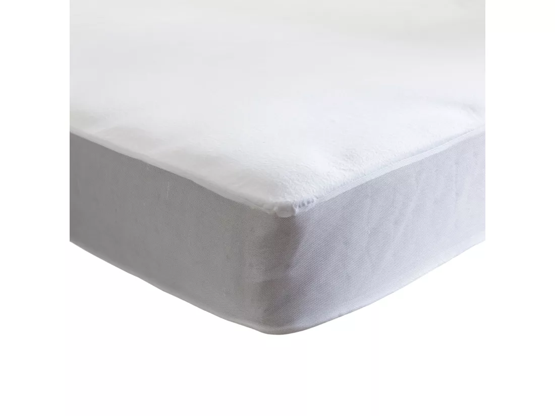 Protège matelas molleton 100% coton bio - bonnet 27 cm 120x200
