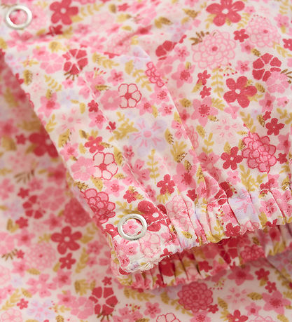 Minymo Strampler - Pink Dogwood m. Blumen