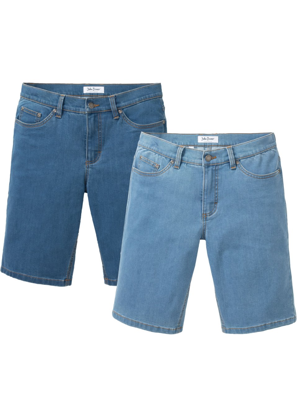 Lot de 2 bermudas en jean extensibles  coupe confort, Regular