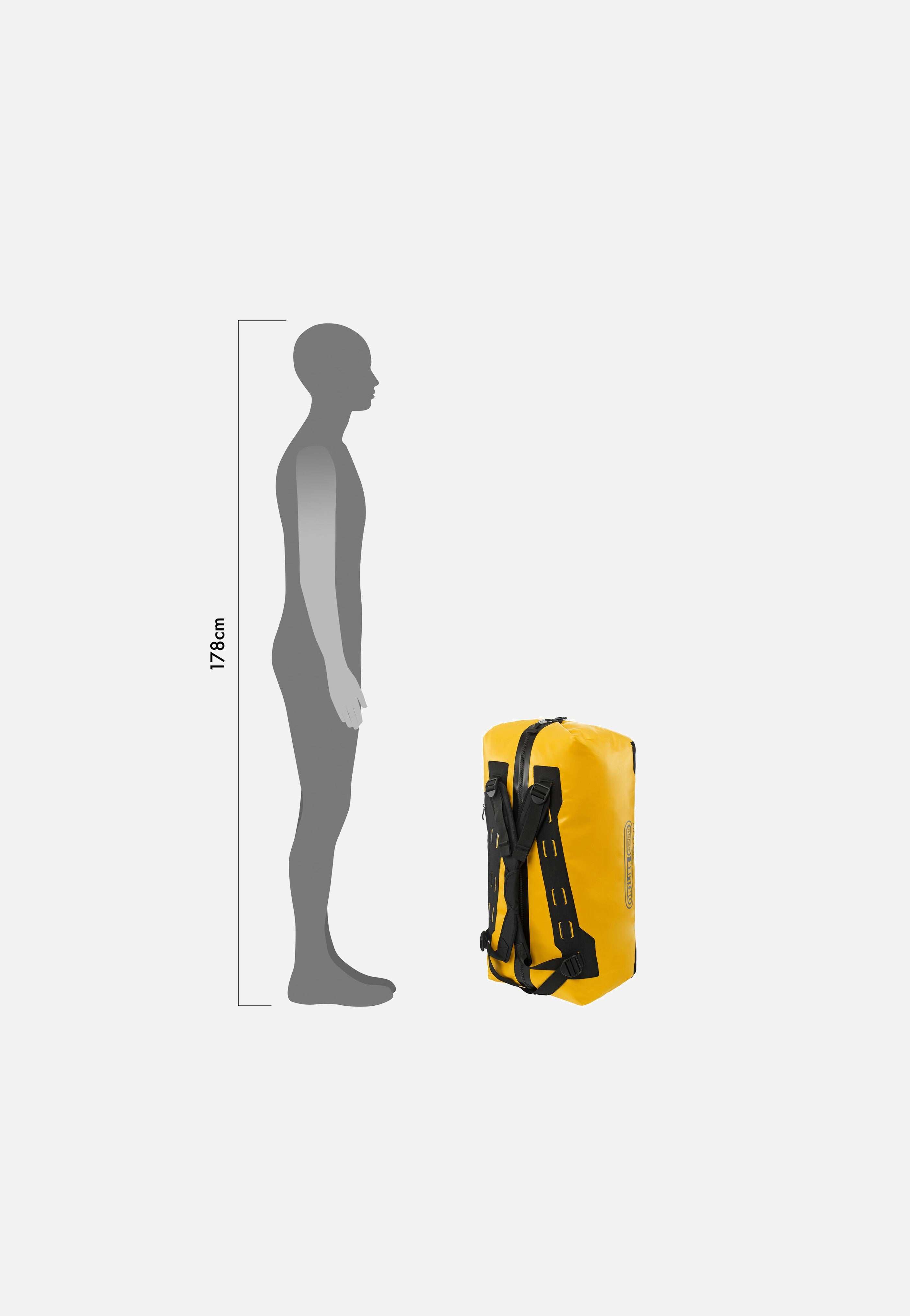 Duffle 85L Sonnengelb-Schwarz - Dufflebag