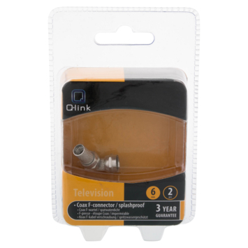 Q-Link coax F-wartel waterdicht 6mm 2 stuks