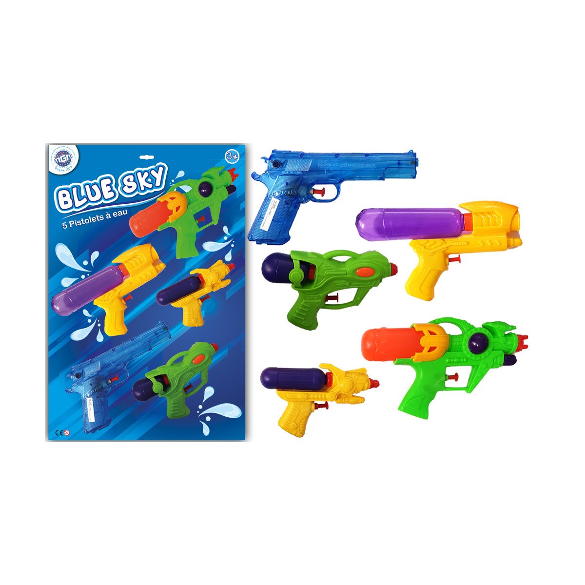 Lot de 5 pistolets à eau