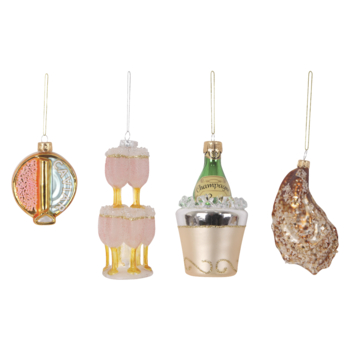 Christmas Goods glasfiguur kersthanger luxe eten divers per stuk