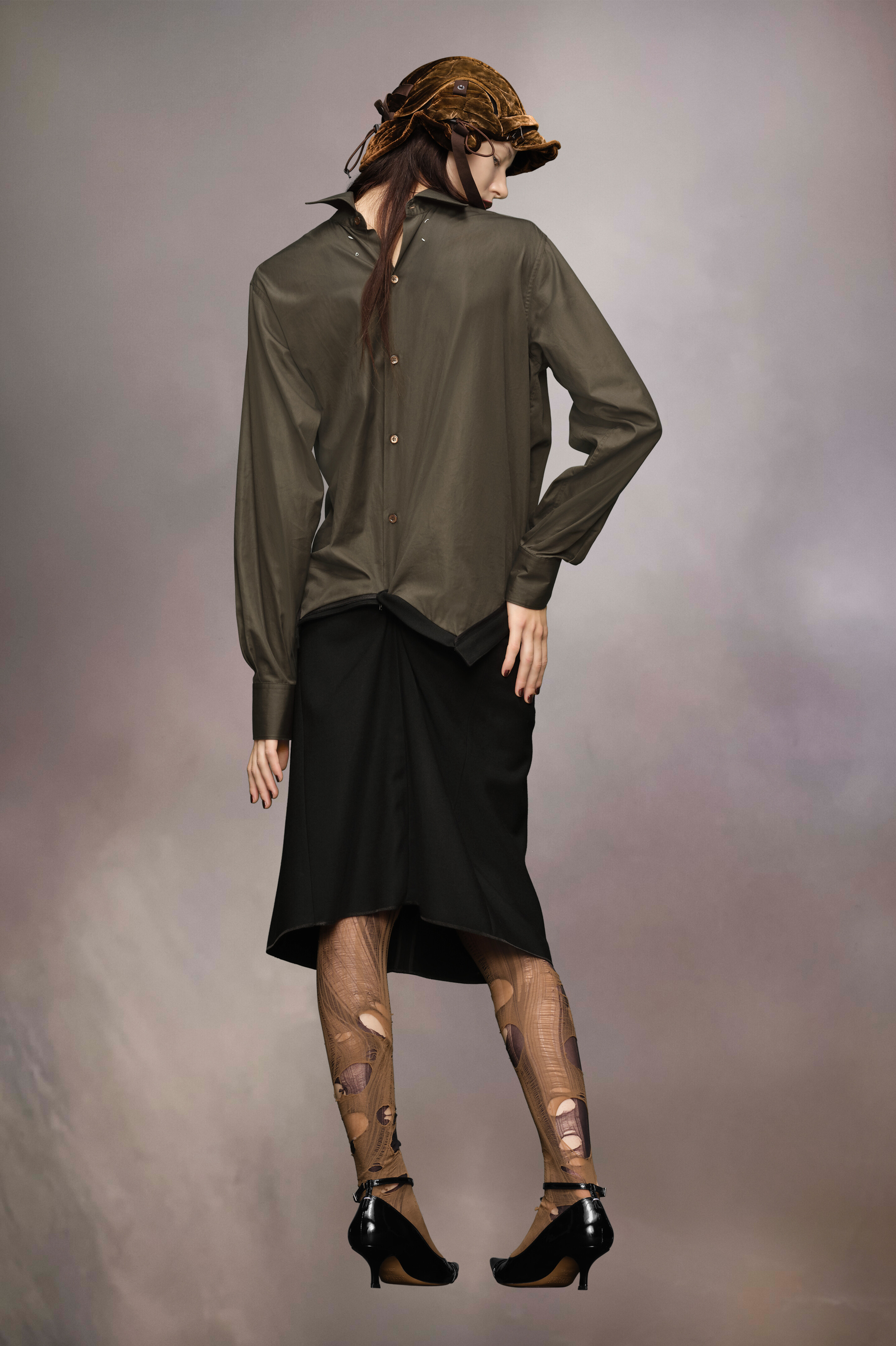 Robe chemise inversée