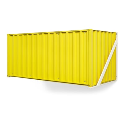Wandhalterung zu Container DS, RAL 1013 Perlweiß