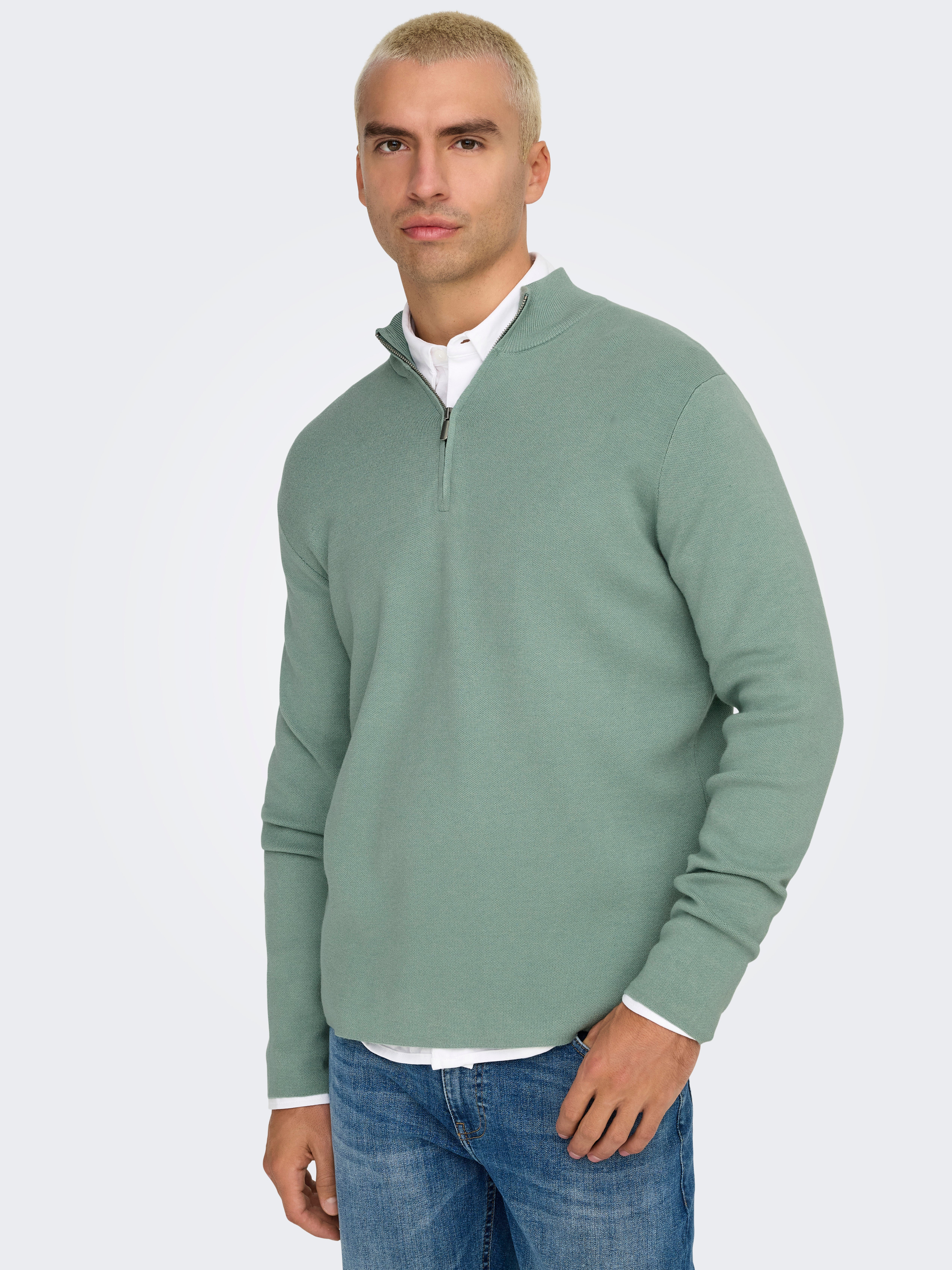 ONSCOOPER Pullover Iceberg Green