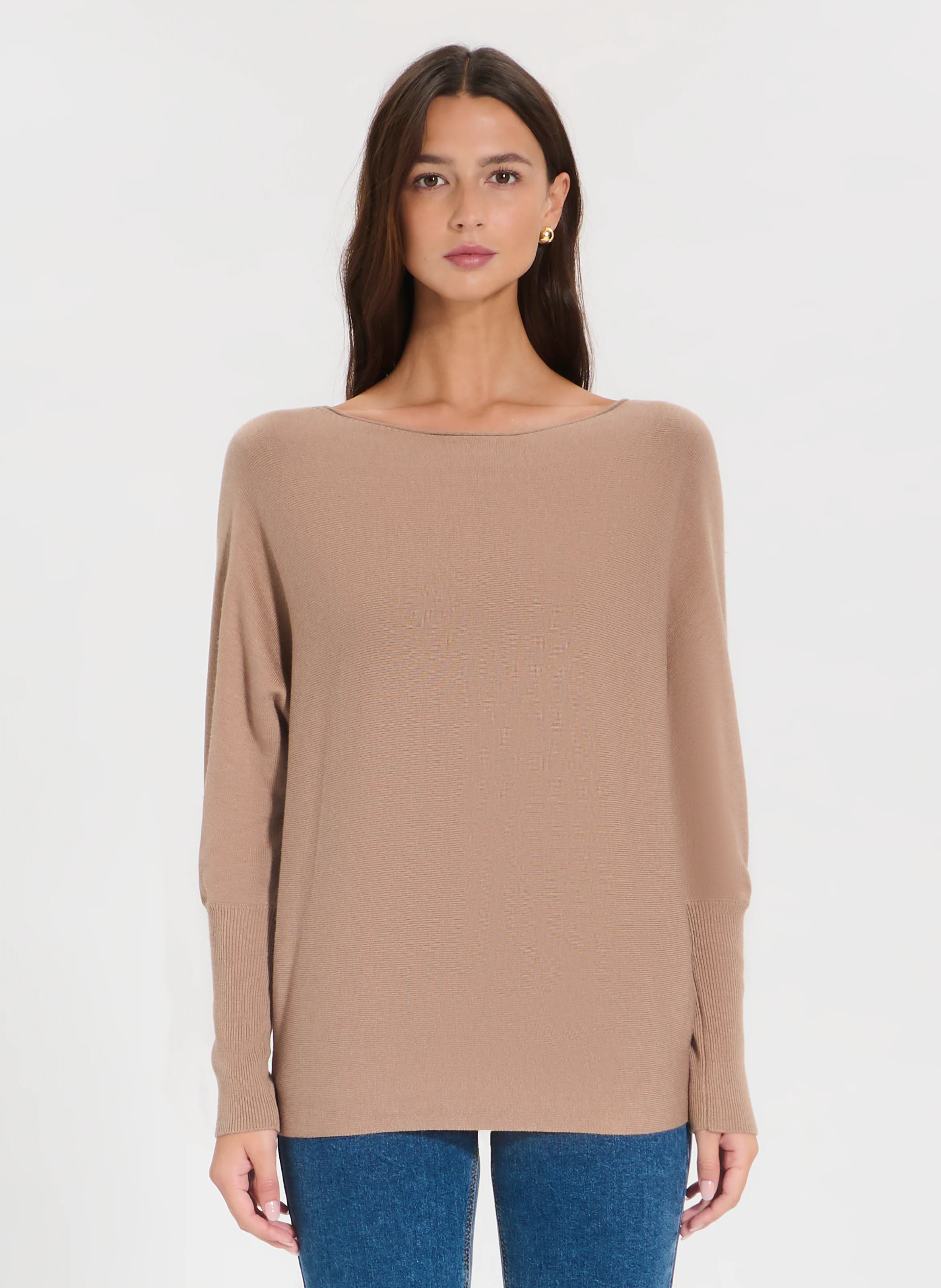 PENSEEBOAT - Pull oversize en maille | Beige