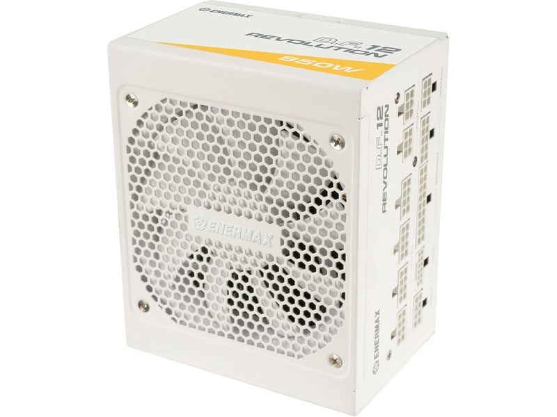 Enermax Netzteil Revolution D.F. 12 850 W Weiss Vollmodulares ATX 3.1-Netzteil mit 80  Gold-Zertifizierung