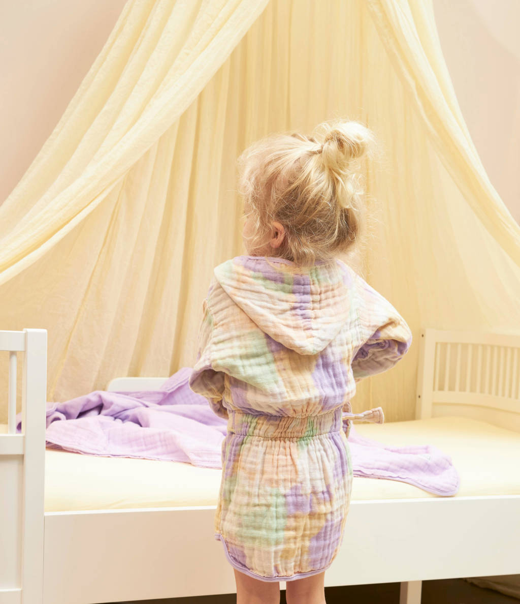 hydrofiele badjas Tie-dye soft lilac