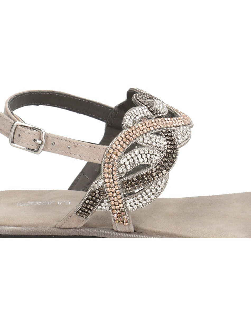 Veloursleder Sandale