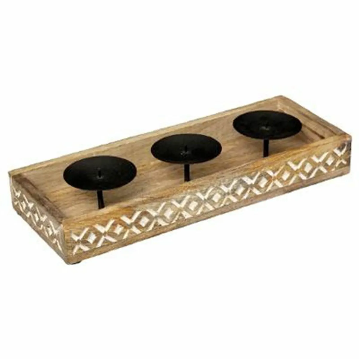 Photophore en Bois Hacienda