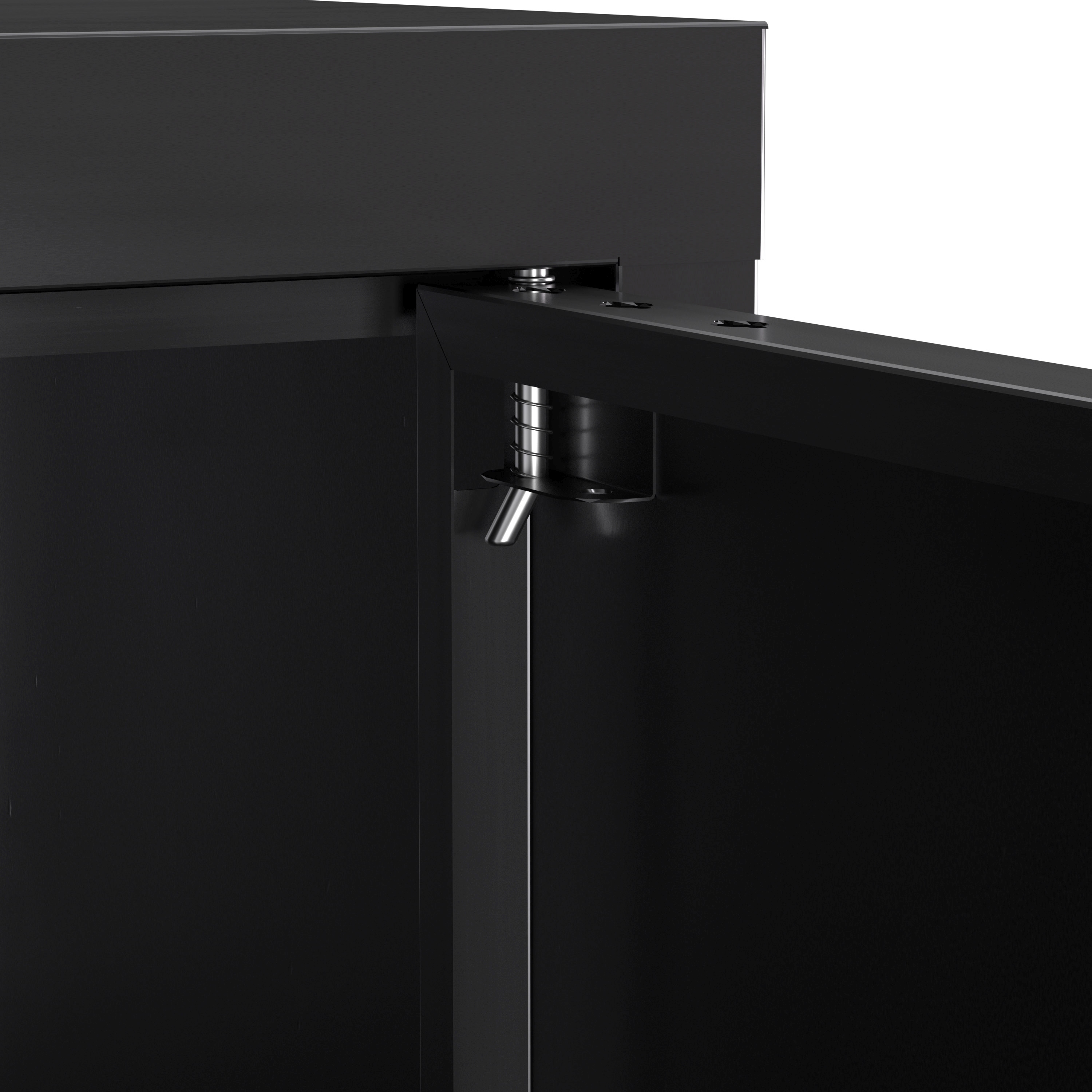 Aktenschrank mit 3 Böden 80 x 100 cm schwarz