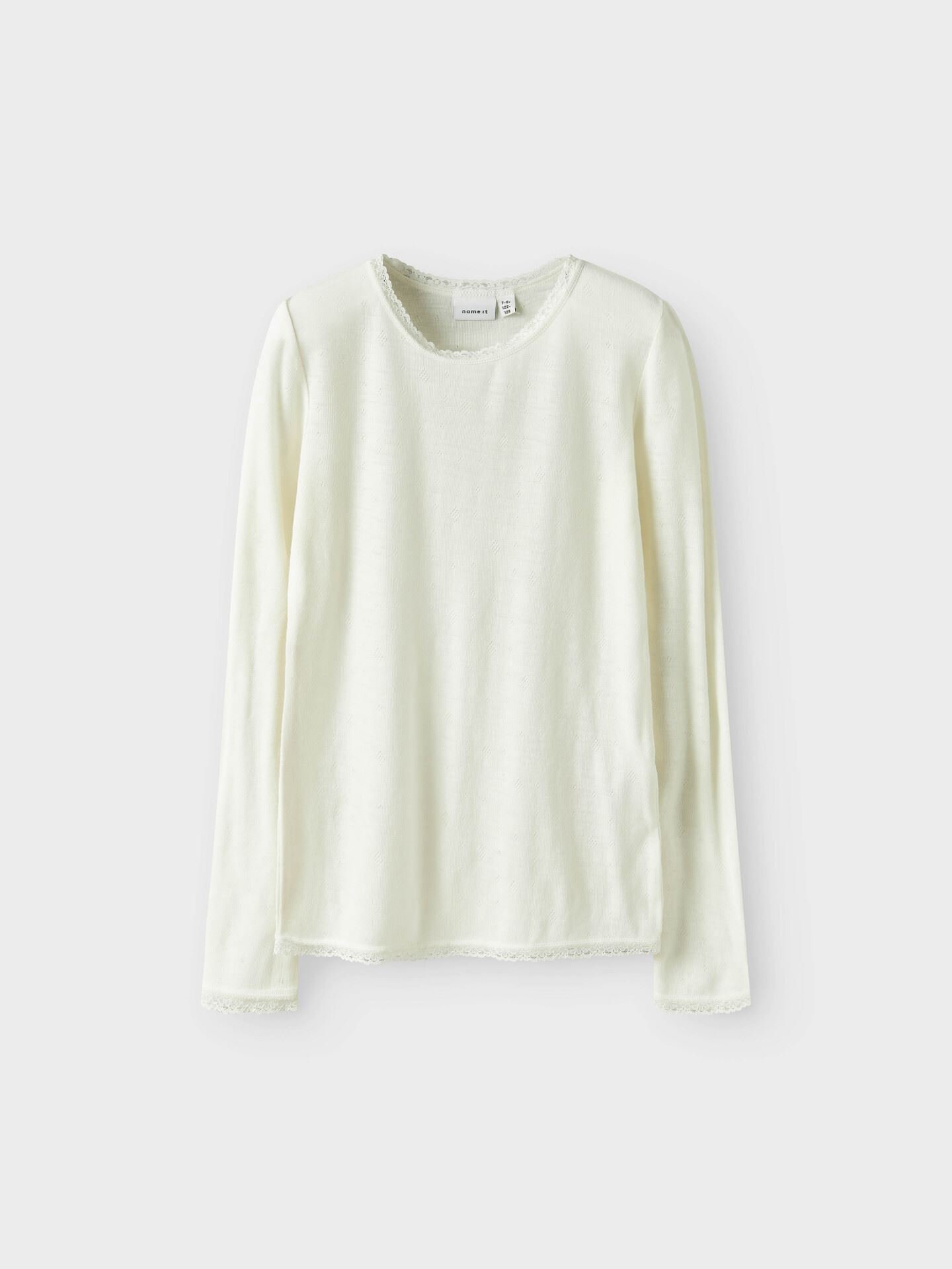Wang Wool Needle Long Sleeve Top Solid