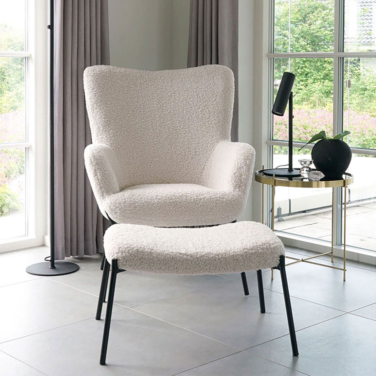 Artichok Rosemarie teddy fauteuil gebroken wit
