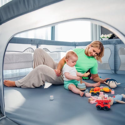 Lionelo WILLOW XL Lekegrind  for Barn & Baby, Grey Concrete
