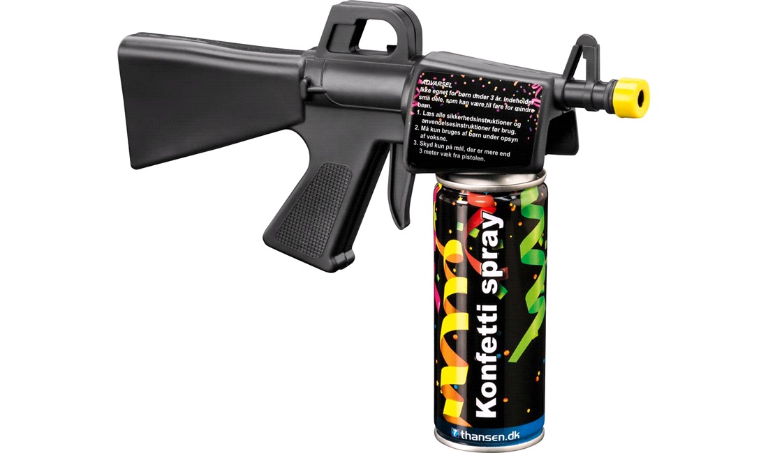 Pistol til konfetti spray